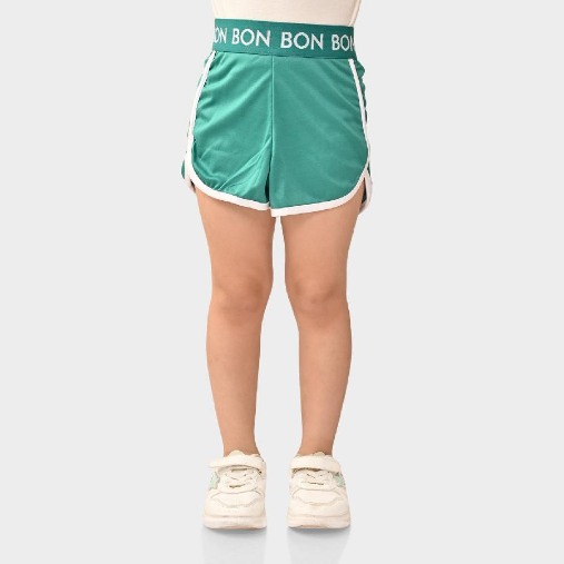 Girl Dolphine Green Regular Shorts