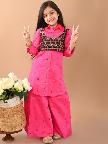 Kurta Palazzo Set with Jacket